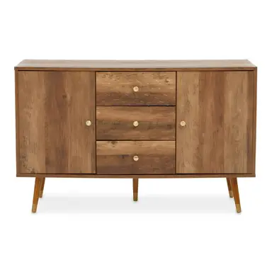 Interiors by Premier Sideboard Frida 3 Drawers Light Walnut