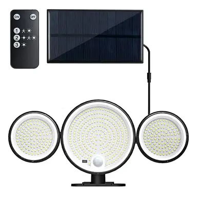 VIVREAL Wandlampen op zonnepanelen, opgeladen door zonnepanelen, 446 LED, YHM04A, Nieuwjaarssale, Top cadeaukeuzes