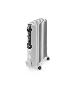 De'Longhi Radia S Oil Filled Radiator – 2000W, 9 Fins, Mechanical Control – White, TRRS0920