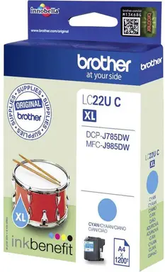Brother LC22UC inktcartridge 1 stuk origineel cyaan