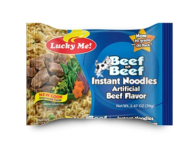 Lucky Me Instant Noodles Beef Flavour 70g