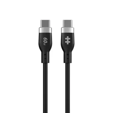 Hyper® 1.5m Silicone USB-C to USB-C 60W Charging Cable - Black