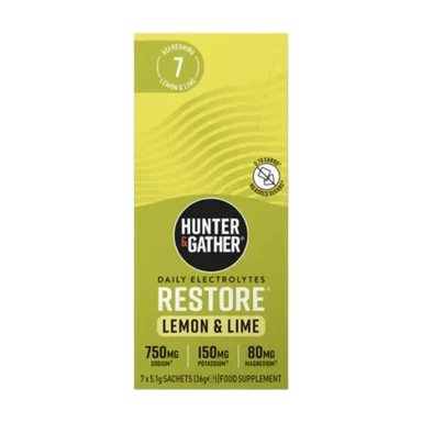 HUNTER & GATHER Restore Electrolytes Lemon Hydration Support Sachets Flavour - 7 Sachets