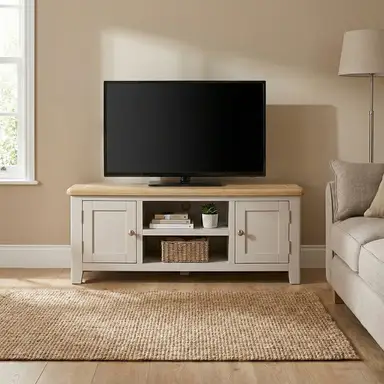 TV Unit Windermere Oak Top Grey/Natural L:120cm