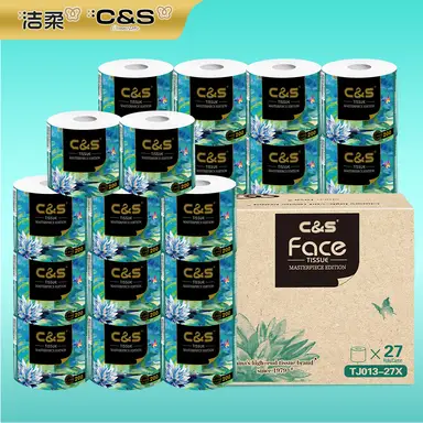 【Back-to-School】C&S Virgin Wood Pulp Toilet Paper， 4-Ply， 200 g per roll， 27 Rolls， Skin-Friendly Softness， Extra-Thick， Strong Paper， Family-Value Bulk Pack
