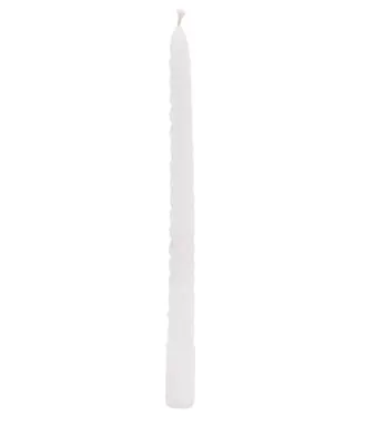Candlelight Taper Candles Twisted White 4pcs