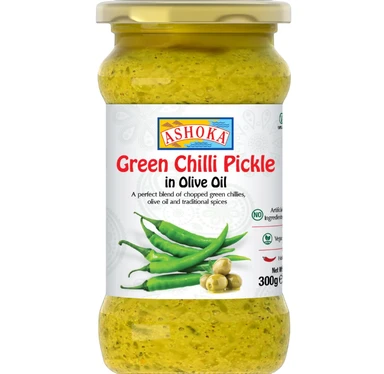ASHOKA Green Chilli Olive Oil Pickle 300G