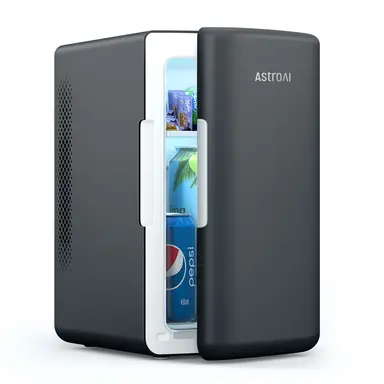 AstroAI Mini-réfrigérateur portable refroidissant & chauffant AC/DC, 6 L - Noir profond