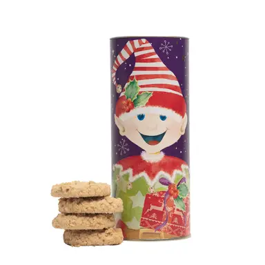 Farmhouse Biscuits Elf Christmas Tube with Oat Biscuits 240g