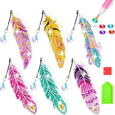 JU7CER Handmade Diamond Art Bookmark Kit - DIY Craft Set for Adults/Kids | 8.27x5.12x0.04 Inch