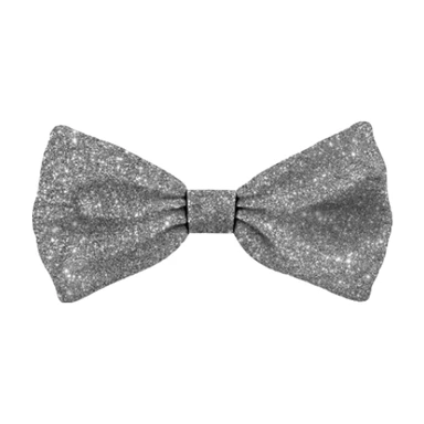 PLENTY GIFTS Nœud papillon pailleté argenté pour chien - 10 x 5 cm