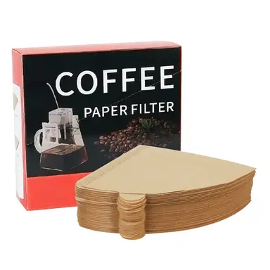 100pcs Coffee Filter Papers, Natural Cone-Shaped Filters for Drip Coffee Makers, Disposable Paper Liners, Compatible with Standard Machines