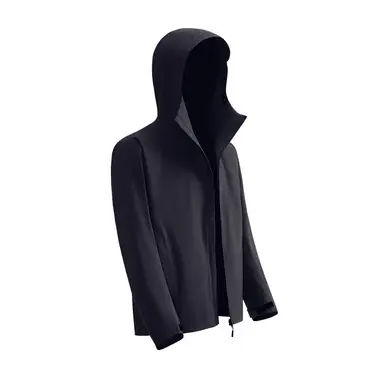 ochama 【Pangolin 500 Series】 Stretchy Soft Shell Jacket Unisex in Obsidian Black 2XL