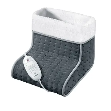 Beurer FW20 Cosy Foot Warmer – Soft Fleece Electric Foot Warmer with 3 Heat Settings, Grey, 53107