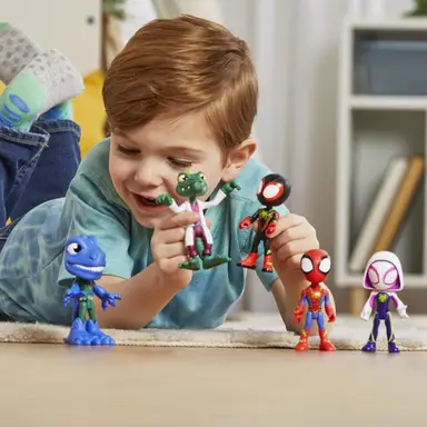 Spidey & His Amazing Friends Dino Webs Heroes & Lizard Figure Set