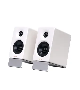 EDIFIER M60 Multimedia-Lautsprecher, Bluetooth 5.3, 66 W RMS, Hi-Res Audio & Hi-Res Wireless Audio, LDAC, 3-Zoll-Mitteltöner & 1-Zoll-Hochtöner, USB-C- & AUX-Eingänge, kompakter Desktop-Lautsprecher, Weiß