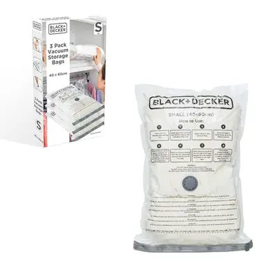 BLACK+DECKER Vacuum Storage Bags Small, Pack of 3