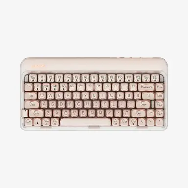 【Free Gift Mouse】Lofree OE914 75% Mechanical Tri-Mode Keyboard, QWERTY US layout, 84 Keys, Hot-Swappable Linear Switches, 4000mAh Battery, Warm-Color LED Backlight, Warm Pink
