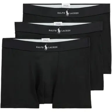Ralph Lauren Classic Cotton-Blend Trunk 3-Pack - Black