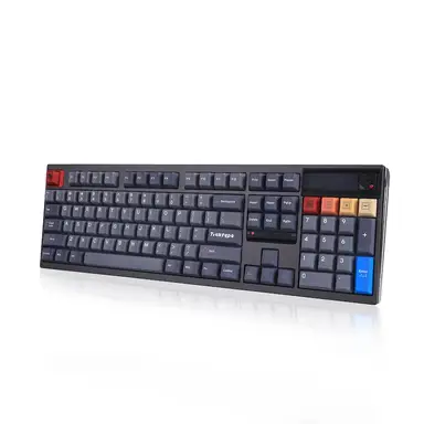 Ticktype DP104- Anodized Mecha Grey -Rye Switches Full-Size Mechanical Keyboard, US Layout, Wireless Gaming Keyboard, 8000mAh Battery, Leaf Spring Mount, 108 Keys, Hot-Swappable, Custom Driver Software, RGB Backlighting