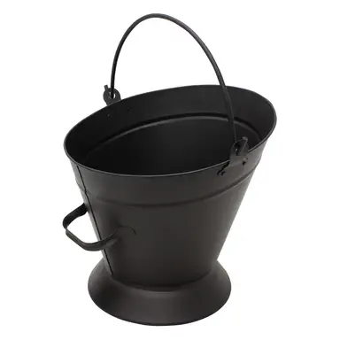 JVL Cheviot Waterloo Iron Fireside Coal/Log Bucket – Black