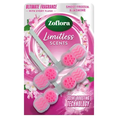 Zoflora Toilet Rim Block, Sweet Freesia & Jasmine, 2 Packs