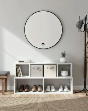 Galano Nice Multifunktionaler Bodenschrank - L 91,44 x B 40,21 x H 44,45 cm, für Schlafzimmer und Wohnzimmer - Farbe Weiß