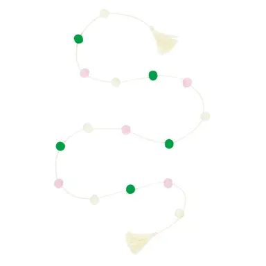 Unique Party Pom Pom Garland & Tassels, 1.82m