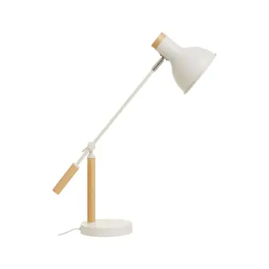 Interiors by Premier Table Lamp Stockholm Metal Shade White H:57cm