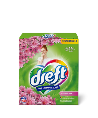 DREFT POEDER WASMIDDEL TOUCH PINK 40SC, 2.6kg