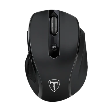 ET 2.4G Wireless Mouse Portable Mobile Optical Mouse with USB Receiver, 5 Adjustable DPI Levels, 6 Buttons for Notebook, PC, Laptop, Computer, MacBook - Black - New (Single)