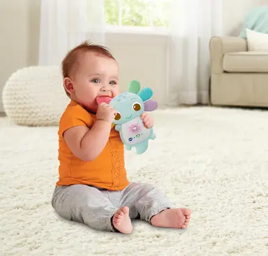 Vtech Baby Rainbow Colours Axolotl Teether Toy with Lights & Music Sensory Gift