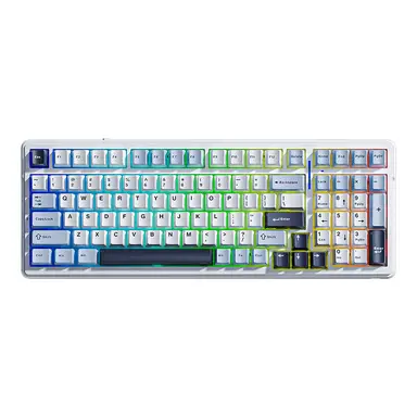 AULA F99 Mechanical Wireless Keyboard, QWERTY US layout, Tri-Mode(Wired/Bluetooth/2.4G) - Light Blue/Reaper Switch