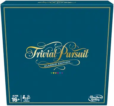 Hasbro Gaming Trivial Pursuit board game, game board in classic design and colors, perfect for parties, family celebrations and game nights