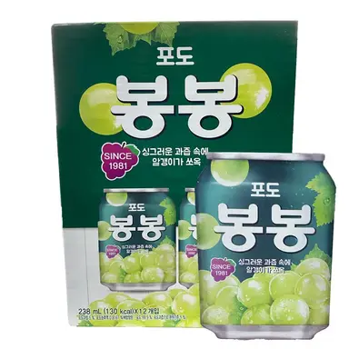 Haitai Bon Bon Traubensaftgetränk mit Fruchtfleisch 12x238ml