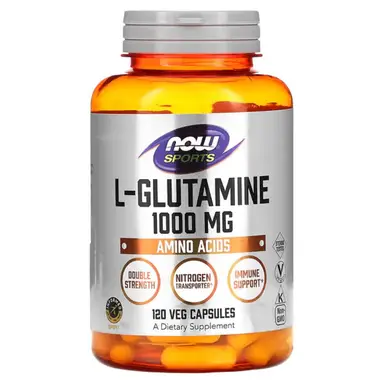 NOW Foods L Glutamine Recovery 1000mg Capsules - 120 Vegan Capsules