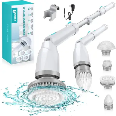 Iagreea Electric Spin Scrubber, New Design, Black & White