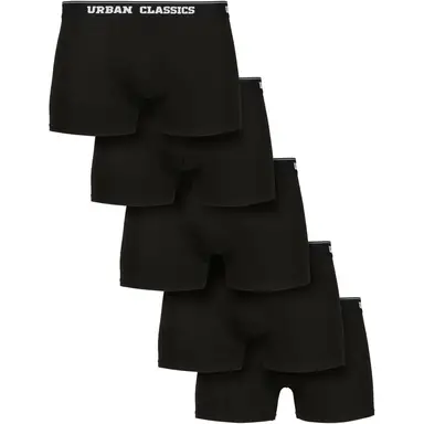 Urban Classics Organic Boxer Shorts 5-Pack Underwear - Bottoms blk+blk+blk+blk+blk S