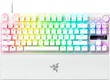 Razer Huntsman V3 Pro Tenkeyless Keyboard - White Ed. - US Layout