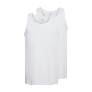 Claudio 2-pack tanktop cotton Weiss    S