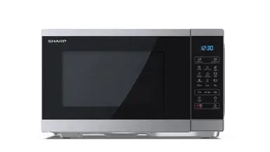 SHARP Digital Microwave with Grill - 25L, Silver, 900W with 1000W Grill, 11 Power Levels, ECO Mode, Defrost Functions, YC-MG252AU-S