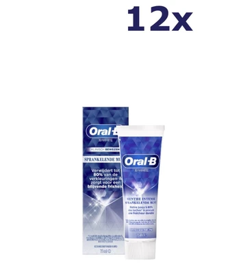12x Oral-B 3D White Sparkling Mint Tandpasta 75ML
