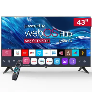 TESLA  43" Direct LED 4K HDR Smart Web OS TV-T43S4K(Freeview HD,Dolby Audio)