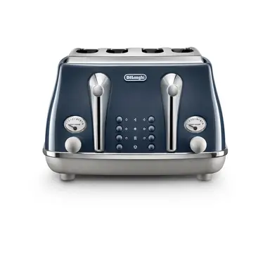 De'longhi Icona Capitals, 4 Slice Toaster, London Navy, Blue - CTOC4003.BL