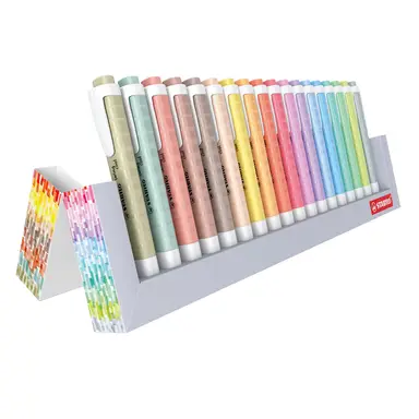 STABILO Swing Cool NatureCOLORS - Highlighter - Deskset of 18 - Assorted Colours