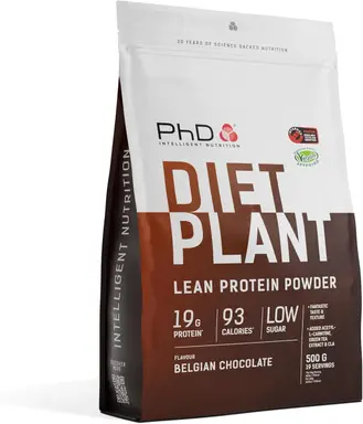PhD Diet Plant Protein Nutrition Powder Belgian Chocolate Flavour - 500g