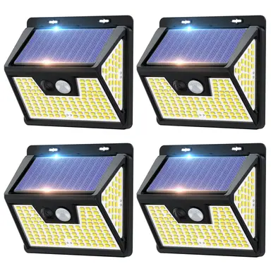 VIVREAL solar wandlampen, opgeladen door zonnenergie, 4-pack, 140 LED, YHM02A, Jaarverloop-actie, Top cadeau-keuzes