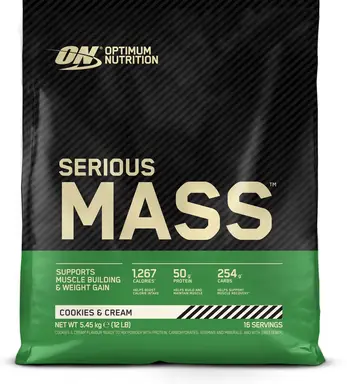Optimum Nutrition Serious Mass koekjes & room 5,45 kg (16 porties)