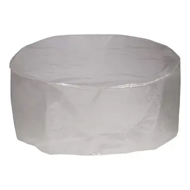 EUGAD Schutzhülle für Gartenmöbel, für Sonneninsel, Sonnenliege, Gartentisch, Rundplane 205x136cm Transparent