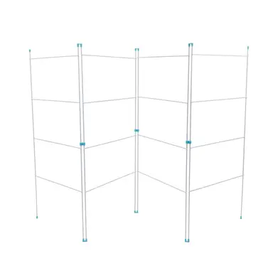 JVL Four Panel Folding Laundry Washing Clothes Airer - White